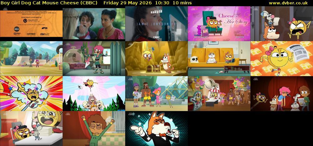 Boy Girl Dog Cat Mouse Cheese (CBBC) Friday 29 May 2026 10:30 - 10:40