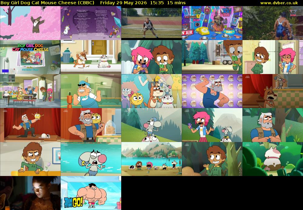 Boy Girl Dog Cat Mouse Cheese (CBBC) Friday 29 May 2026 15:35 - 15:50