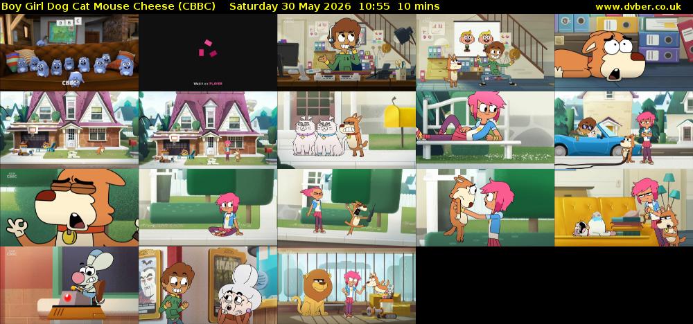 Boy Girl Dog Cat Mouse Cheese (CBBC) Saturday 30 May 2026 10:55 - 11:05