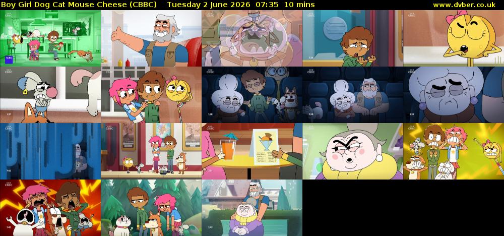 Boy Girl Dog Cat Mouse Cheese (CBBC) Tuesday 2 June 2026 07:35 - 07:45