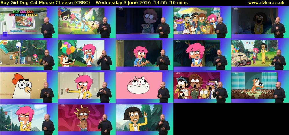 Boy Girl Dog Cat Mouse Cheese (CBBC) Wednesday 3 June 2026 14:55 - 15:05