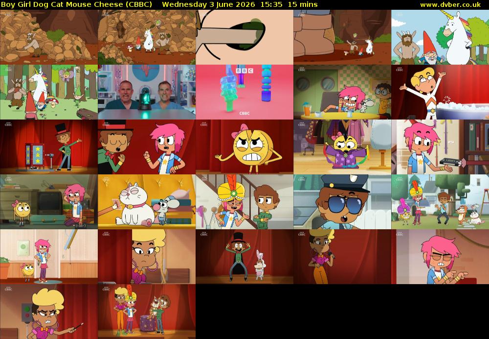 Boy Girl Dog Cat Mouse Cheese (CBBC) Wednesday 3 June 2026 15:35 - 15:50