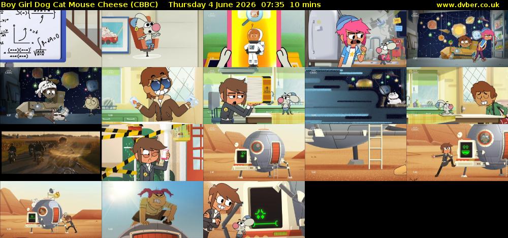Boy Girl Dog Cat Mouse Cheese (CBBC) Thursday 4 June 2026 07:35 - 07:45