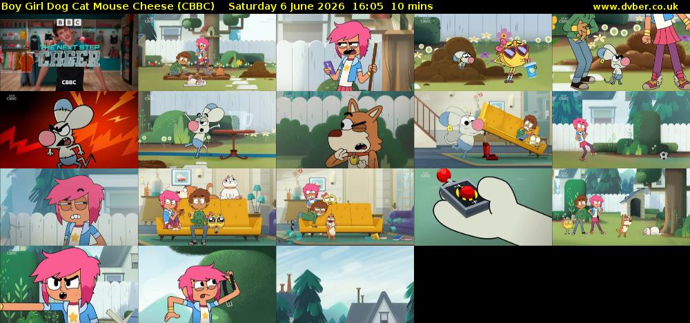 Boy Girl Dog Cat Mouse Cheese (CBBC) Saturday 6 June 2026 16:05 - 16:15