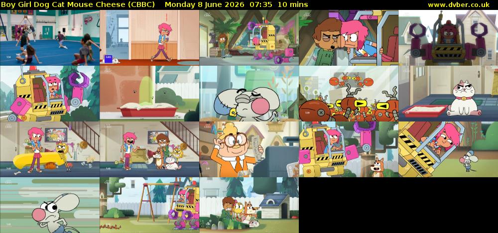 Boy Girl Dog Cat Mouse Cheese (CBBC) Monday 8 June 2026 07:35 - 07:45