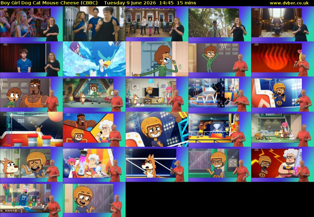 Boy Girl Dog Cat Mouse Cheese (CBBC) Tuesday 9 June 2026 14:45 - 15:00