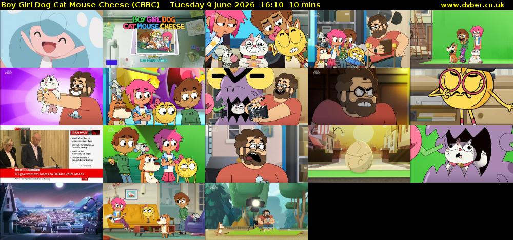 Boy Girl Dog Cat Mouse Cheese (CBBC) Tuesday 9 June 2026 16:10 - 16:20