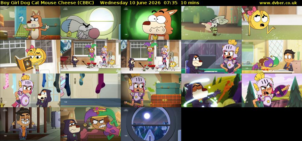 Boy Girl Dog Cat Mouse Cheese (CBBC) Wednesday 10 June 2026 07:35 - 07:45