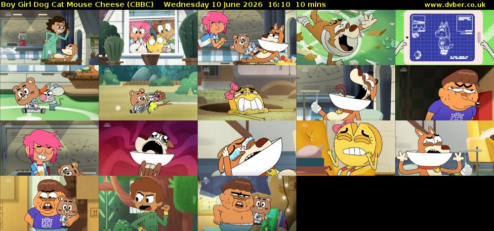Boy Girl Dog Cat Mouse Cheese (CBBC) Wednesday 10 June 2026 16:10 - 16:20