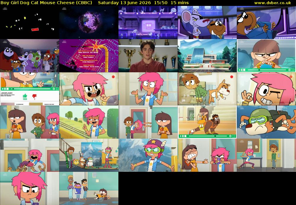 Boy Girl Dog Cat Mouse Cheese (CBBC) Saturday 13 June 2026 15:50 - 16:05