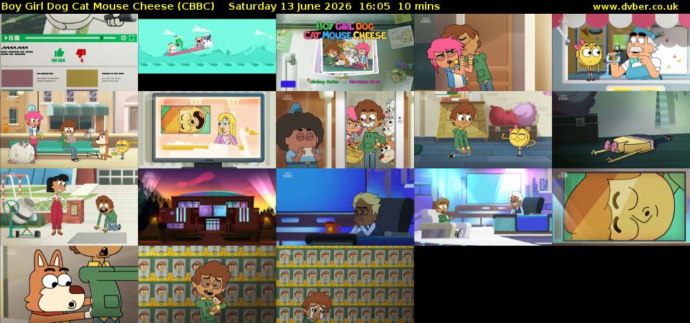 Boy Girl Dog Cat Mouse Cheese (CBBC) Saturday 13 June 2026 16:05 - 16:15