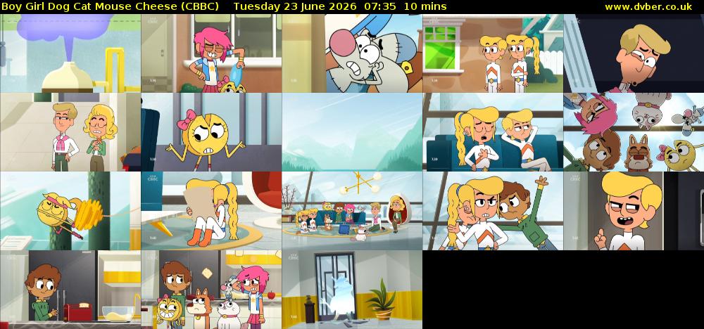 Boy Girl Dog Cat Mouse Cheese (CBBC) Tuesday 23 June 2026 07:35 - 07:45