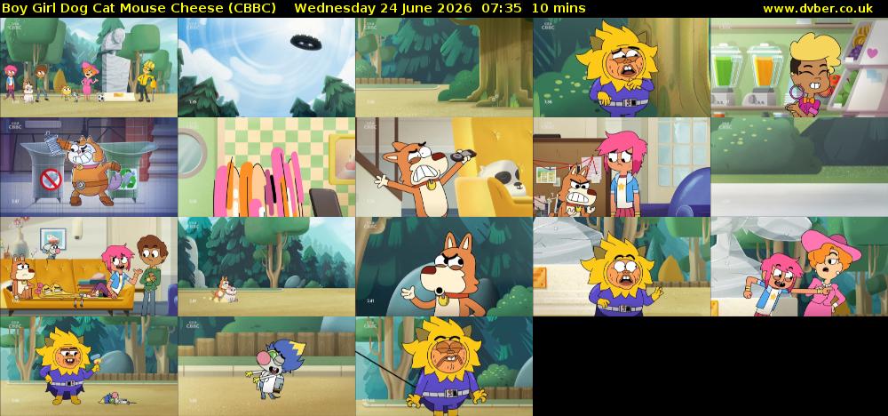 Boy Girl Dog Cat Mouse Cheese (CBBC) Wednesday 24 June 2026 07:35 - 07:45