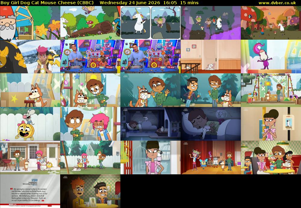 Boy Girl Dog Cat Mouse Cheese (CBBC) Wednesday 24 June 2026 16:05 - 16:20