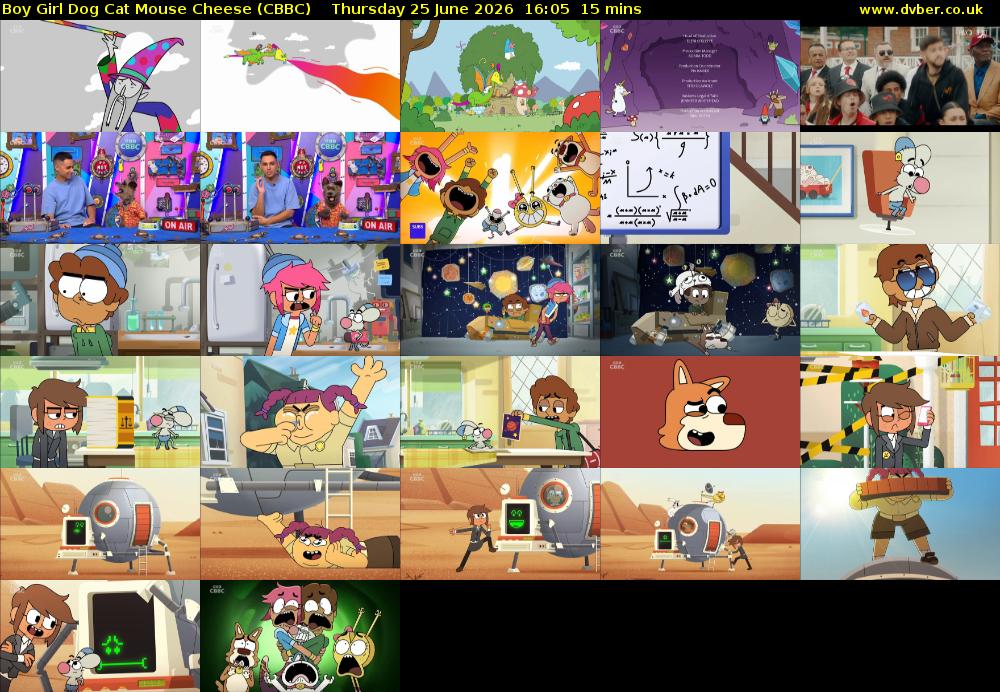 Boy Girl Dog Cat Mouse Cheese (CBBC) Thursday 25 June 2026 16:05 - 16:20