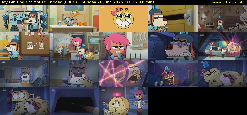 Boy Girl Dog Cat Mouse Cheese (CBBC) Sunday 28 June 2026 07:35 - 07:45