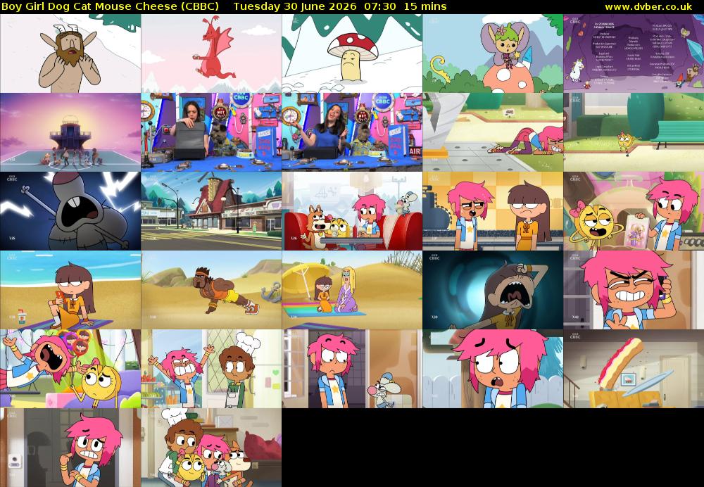 Boy Girl Dog Cat Mouse Cheese (CBBC) Tuesday 30 June 2026 07:30 - 07:45