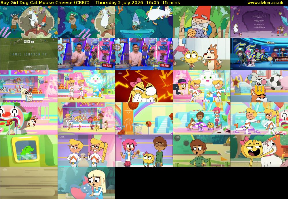 Boy Girl Dog Cat Mouse Cheese (CBBC) Thursday 2 July 2026 16:05 - 16:20