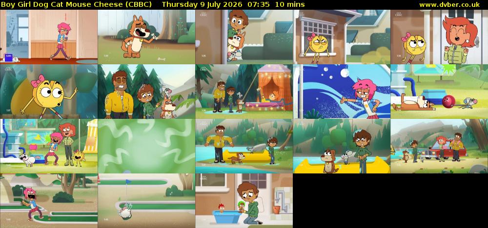 Boy Girl Dog Cat Mouse Cheese (CBBC) Thursday 9 July 2026 07:35 - 07:45