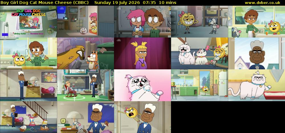 Boy Girl Dog Cat Mouse Cheese (CBBC) Sunday 19 July 2026 07:35 - 07:45
