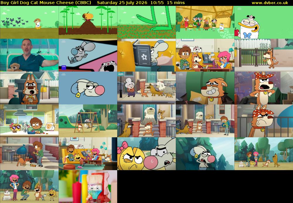 Boy Girl Dog Cat Mouse Cheese (CBBC) Saturday 25 July 2026 10:55 - 11:10