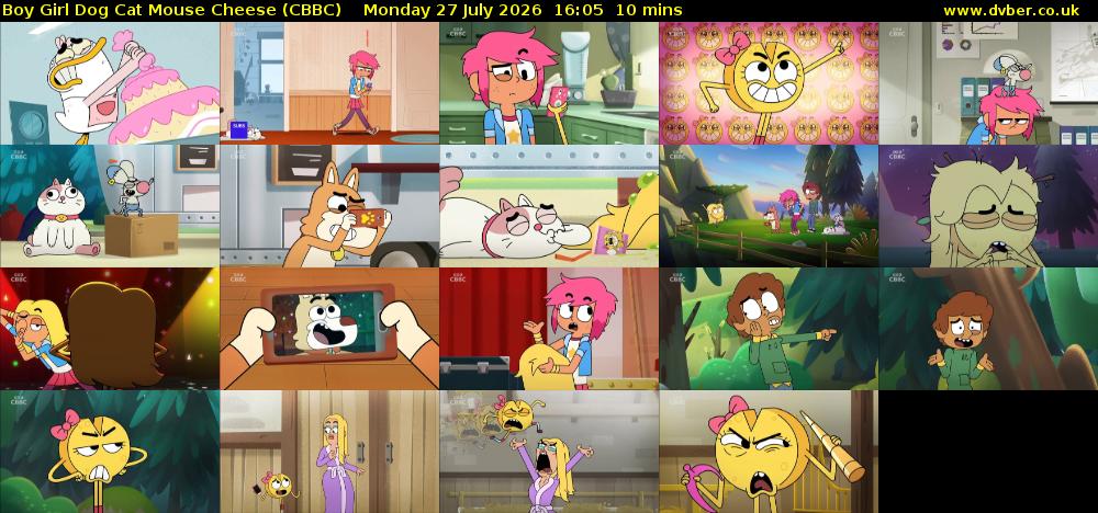 Boy Girl Dog Cat Mouse Cheese (CBBC) Monday 27 July 2026 16:05 - 16:15