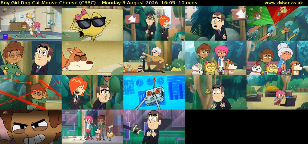 Boy Girl Dog Cat Mouse Cheese (CBBC) Monday 3 August 2026 16:05 - 16:15