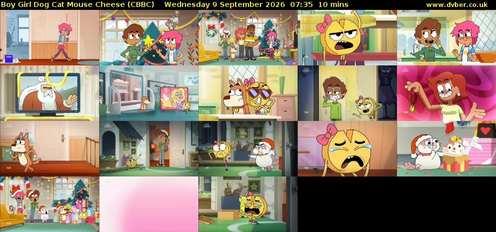 Boy Girl Dog Cat Mouse Cheese (CBBC) Wednesday 9 September 2026 07:35 - 07:45