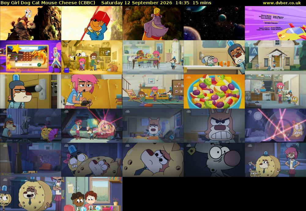 Boy Girl Dog Cat Mouse Cheese (CBBC) Saturday 12 September 2026 14:35 - 14:50