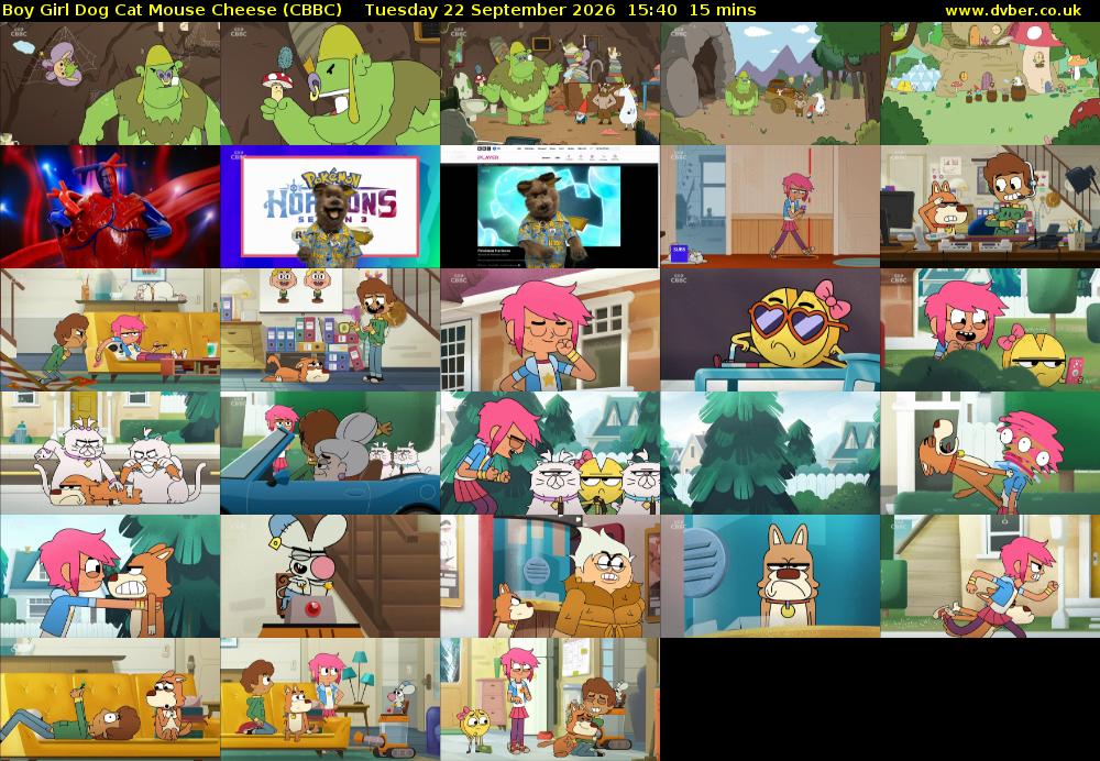 Boy Girl Dog Cat Mouse Cheese (CBBC) Tuesday 22 September 2026 15:40 - 15:55