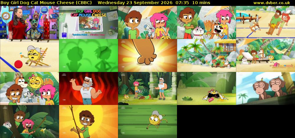 Boy Girl Dog Cat Mouse Cheese (CBBC) Wednesday 23 September 2026 07:35 - 07:45