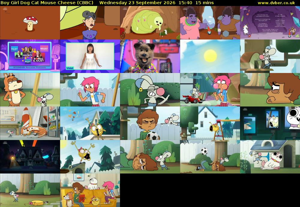 Boy Girl Dog Cat Mouse Cheese (CBBC) Wednesday 23 September 2026 15:40 - 15:55