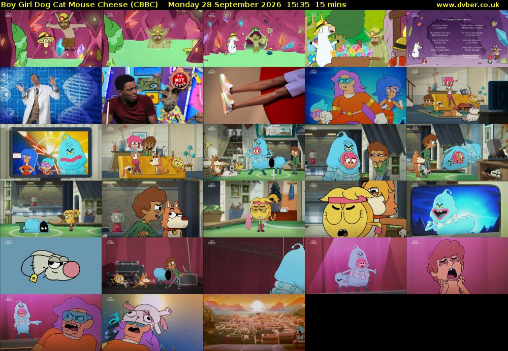 Boy Girl Dog Cat Mouse Cheese (CBBC) Monday 28 September 2026 15:35 - 15:50