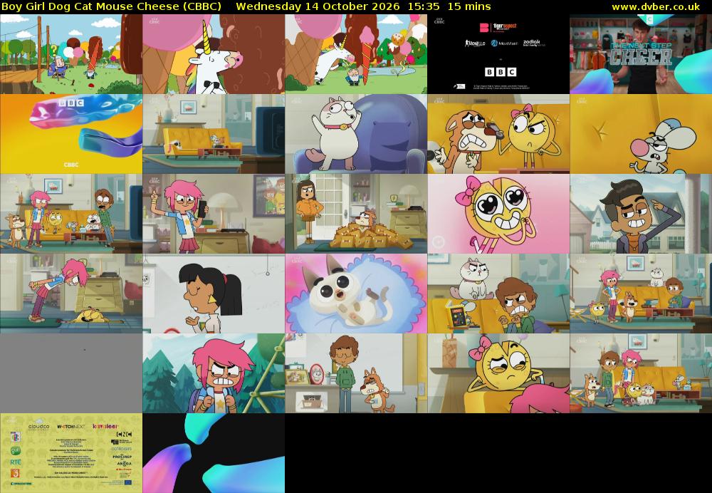 Boy Girl Dog Cat Mouse Cheese (CBBC) Wednesday 14 October 2026 15:35 - 15:50
