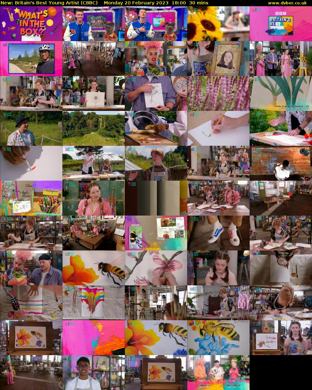 Britain's Best Young Artist (CBBC) Monday 20 February 2023 18:00 - 18:30