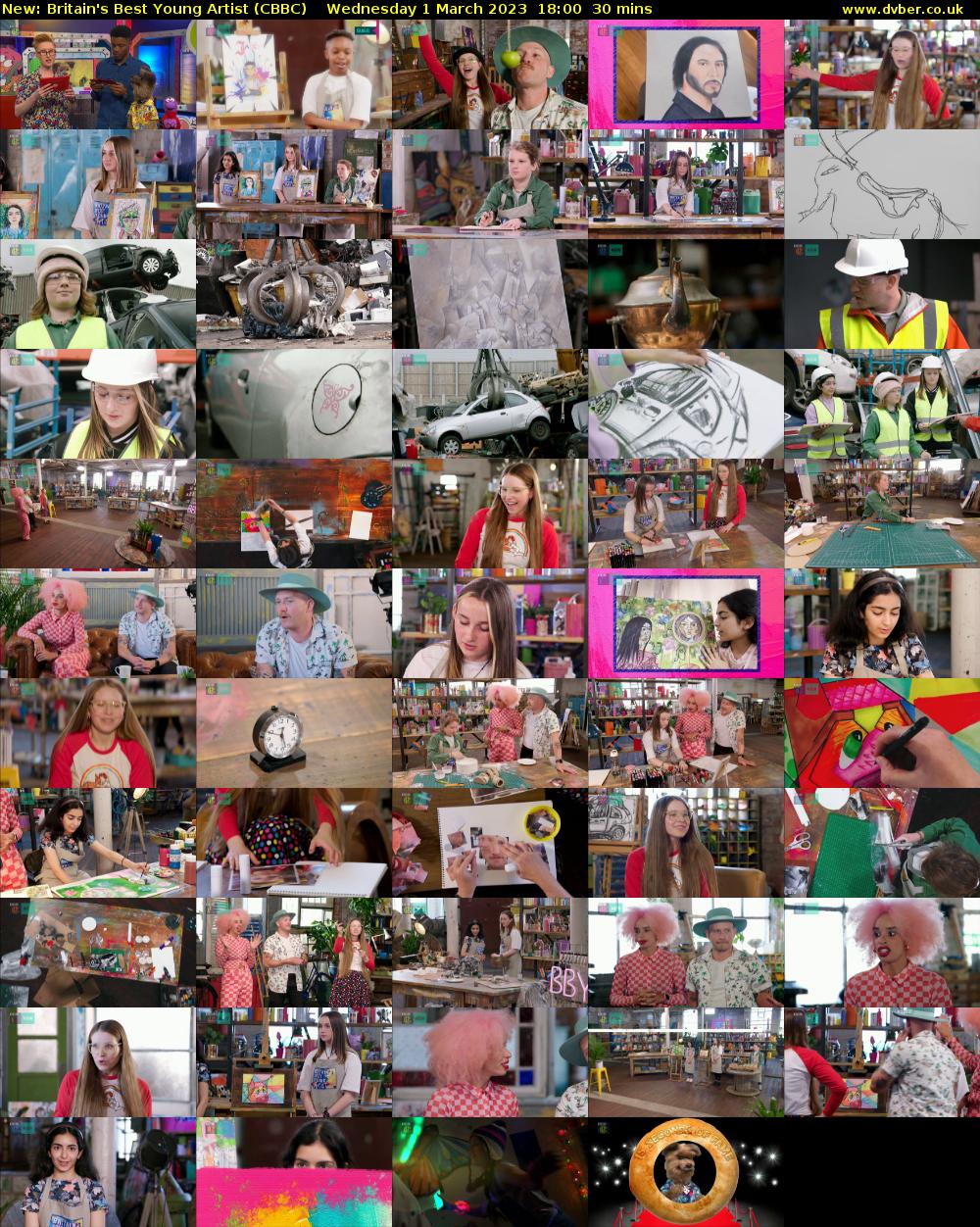 Britain's Best Young Artist (CBBC) Wednesday 1 March 2023 18:00 - 18:30