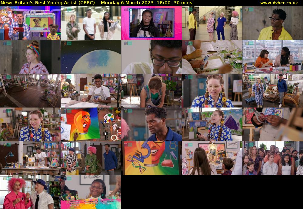 Britain's Best Young Artist (CBBC) Monday 6 March 2023 18:00 - 18:30