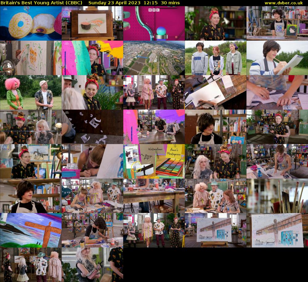 Britain's Best Young Artist (CBBC) Sunday 23 April 2023 12:15 - 12:45