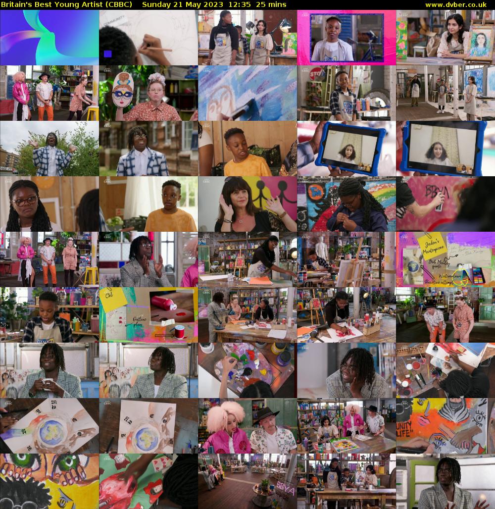 Britain's Best Young Artist (CBBC) Sunday 21 May 2023 12:35 - 13:00