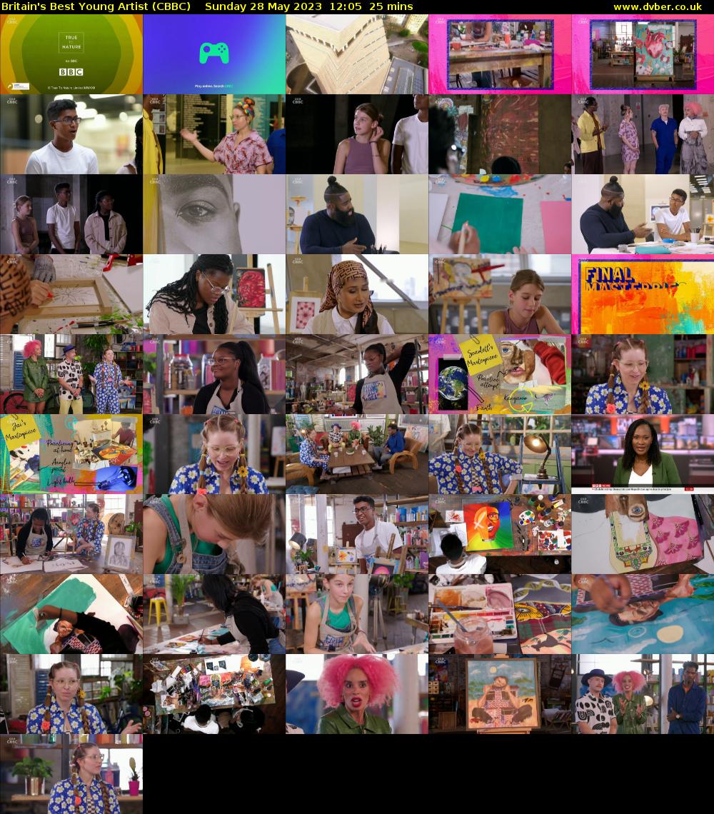 Britain's Best Young Artist (CBBC) Sunday 28 May 2023 12:05 - 12:30