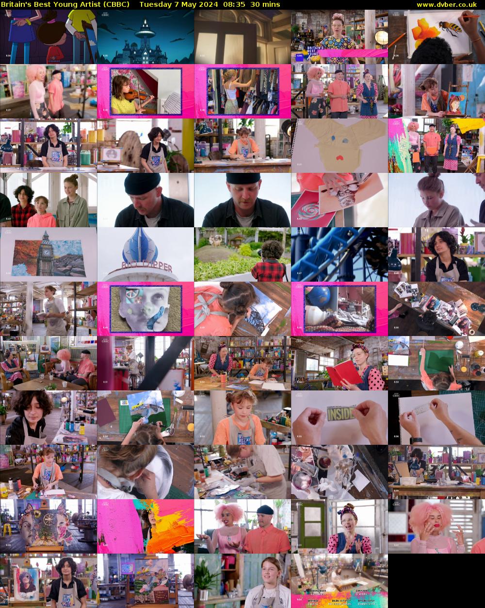 Britain's Best Young Artist (CBBC) Tuesday 7 May 2024 08:35 - 09:05