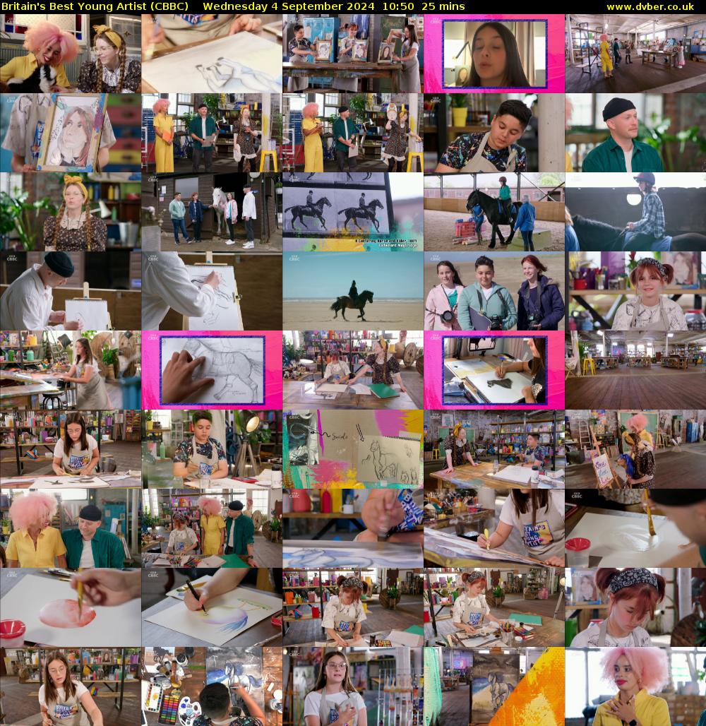 Britain's Best Young Artist (CBBC) Wednesday 4 September 2024 10:50 - 11:15