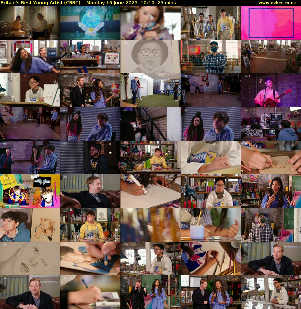 Britain's Best Young Artist (CBBC) Monday 16 June 2025 10:10 - 10:35