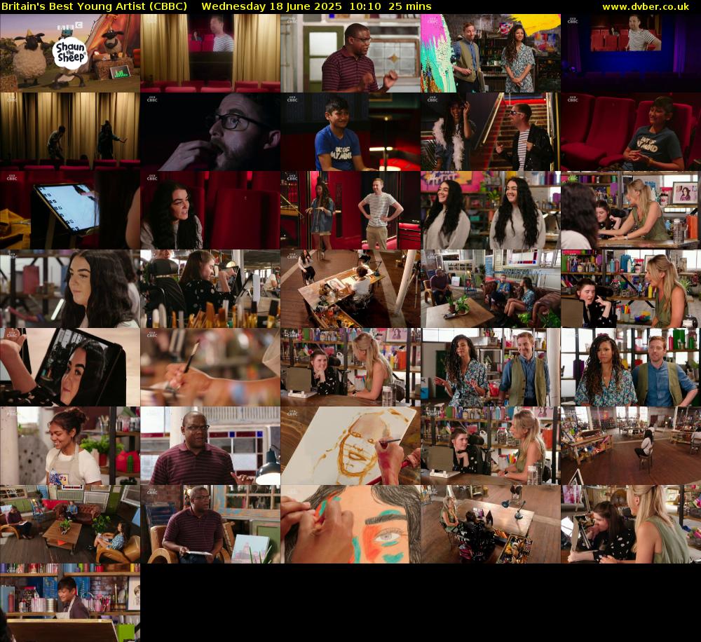 Britain's Best Young Artist (CBBC) Wednesday 18 June 2025 10:10 - 10:35