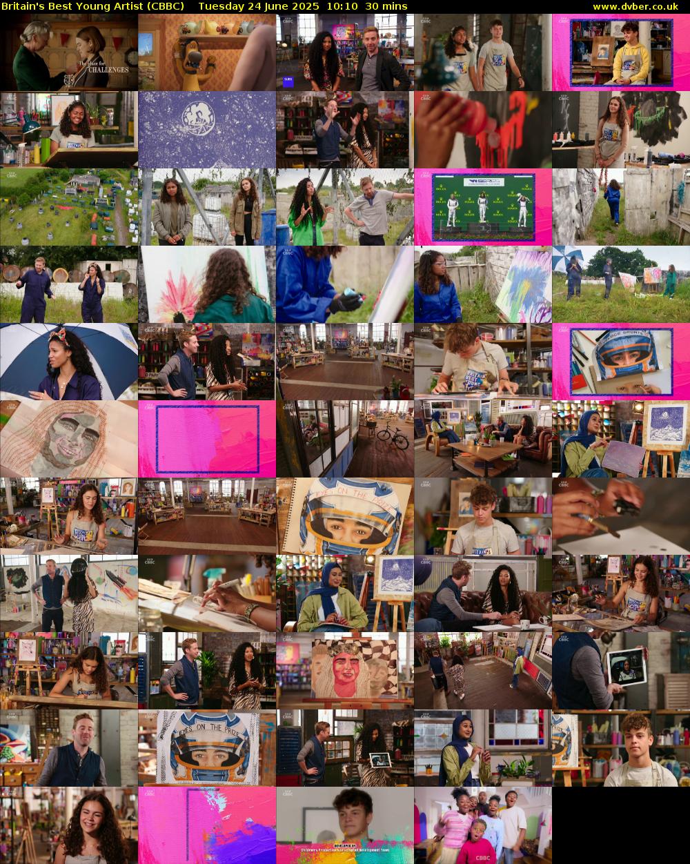 Britain's Best Young Artist (CBBC) Tuesday 24 June 2025 10:10 - 10:40