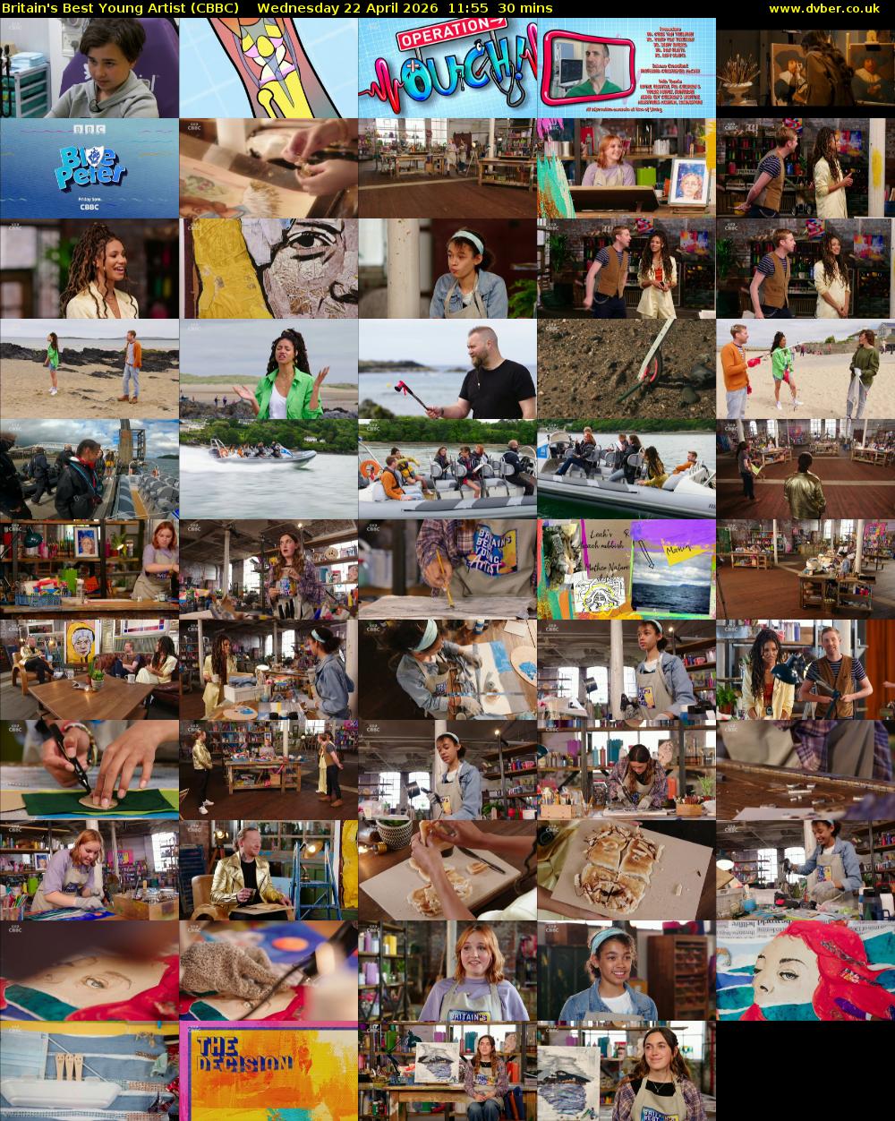 Britain's Best Young Artist (CBBC) Wednesday 22 April 2026 11:55 - 12:25