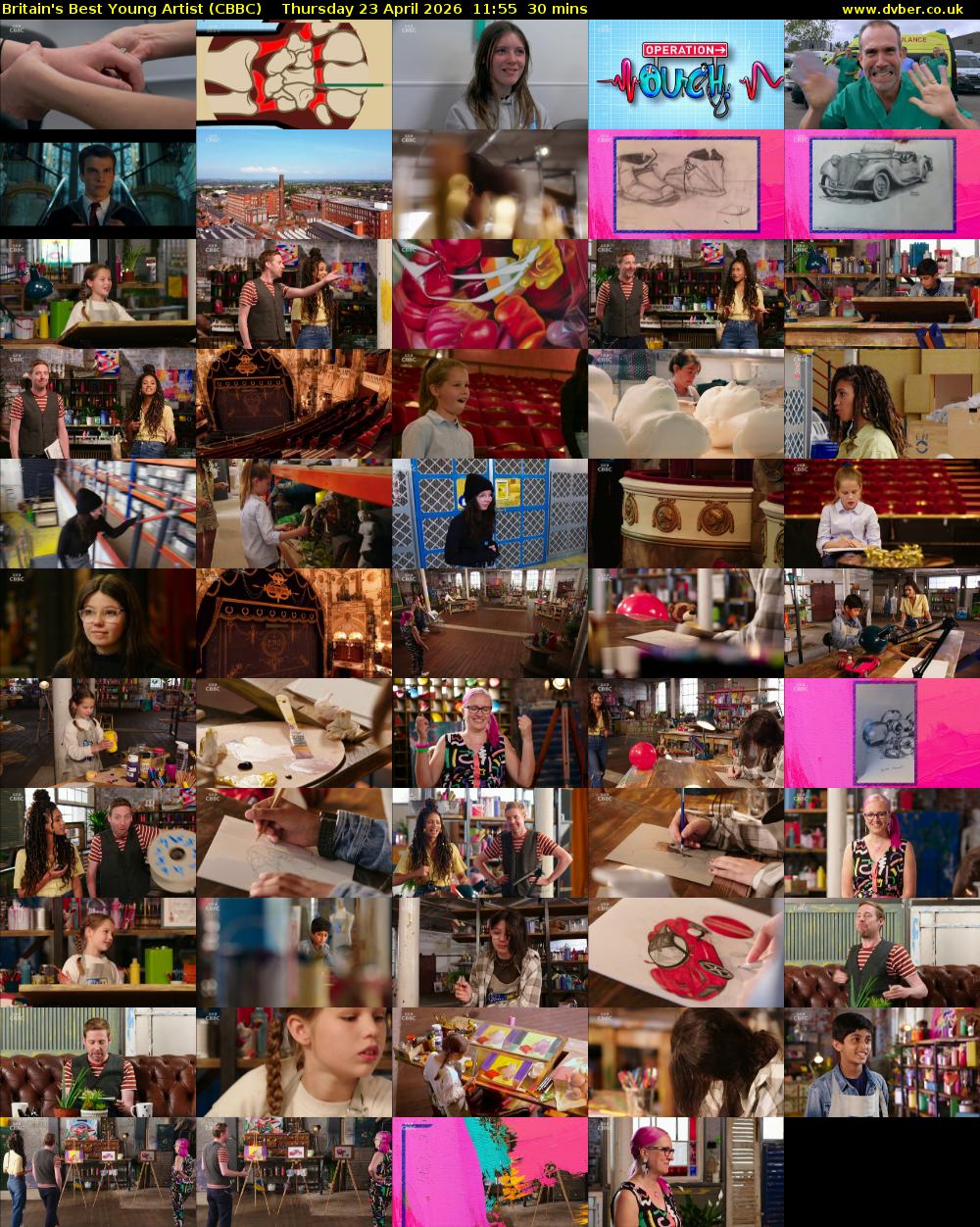 Britain's Best Young Artist (CBBC) Thursday 23 April 2026 11:55 - 12:25