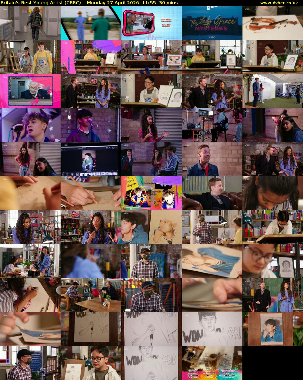 Britain's Best Young Artist (CBBC) Monday 27 April 2026 11:55 - 12:25