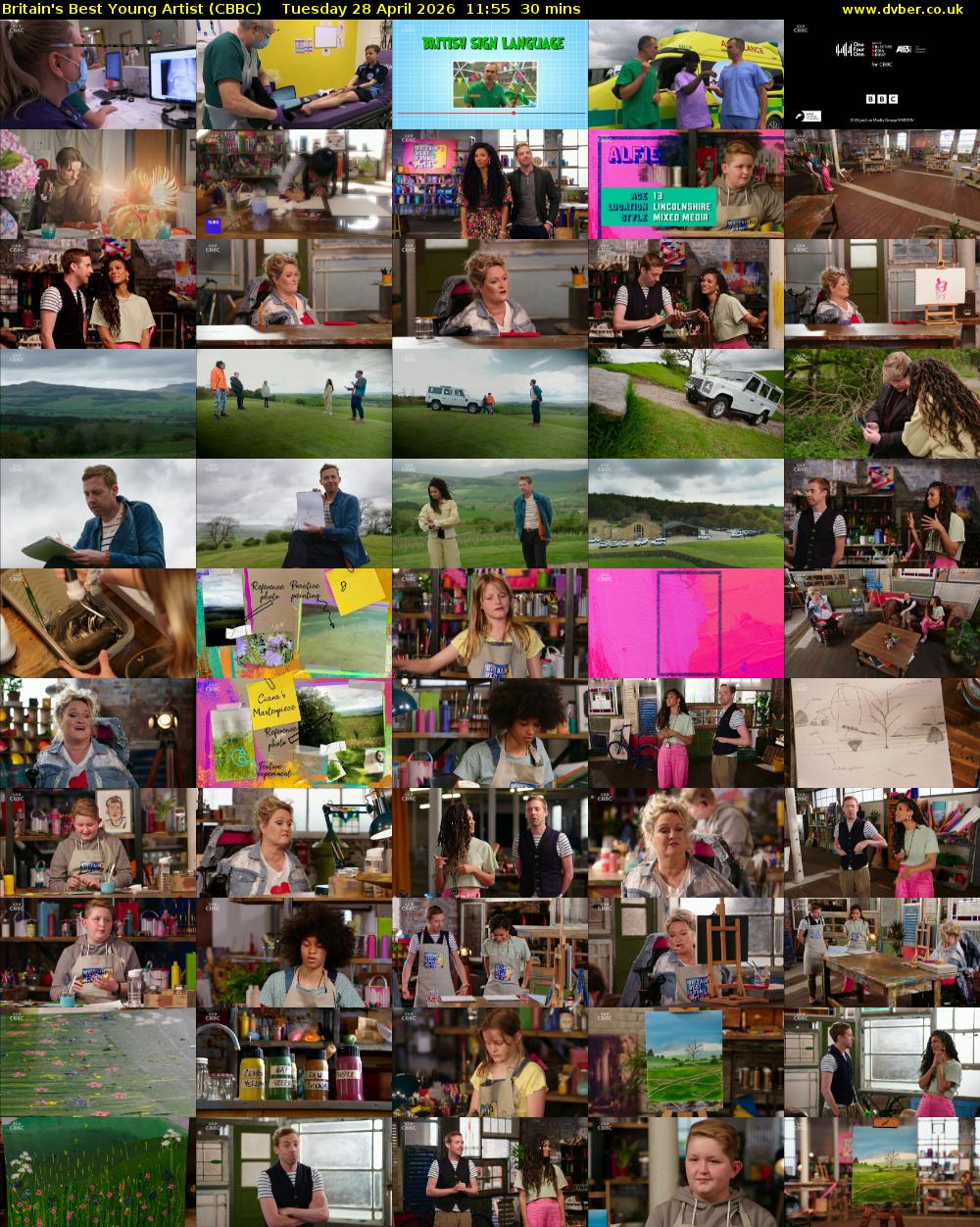 Britain's Best Young Artist (CBBC) Tuesday 28 April 2026 11:55 - 12:25
