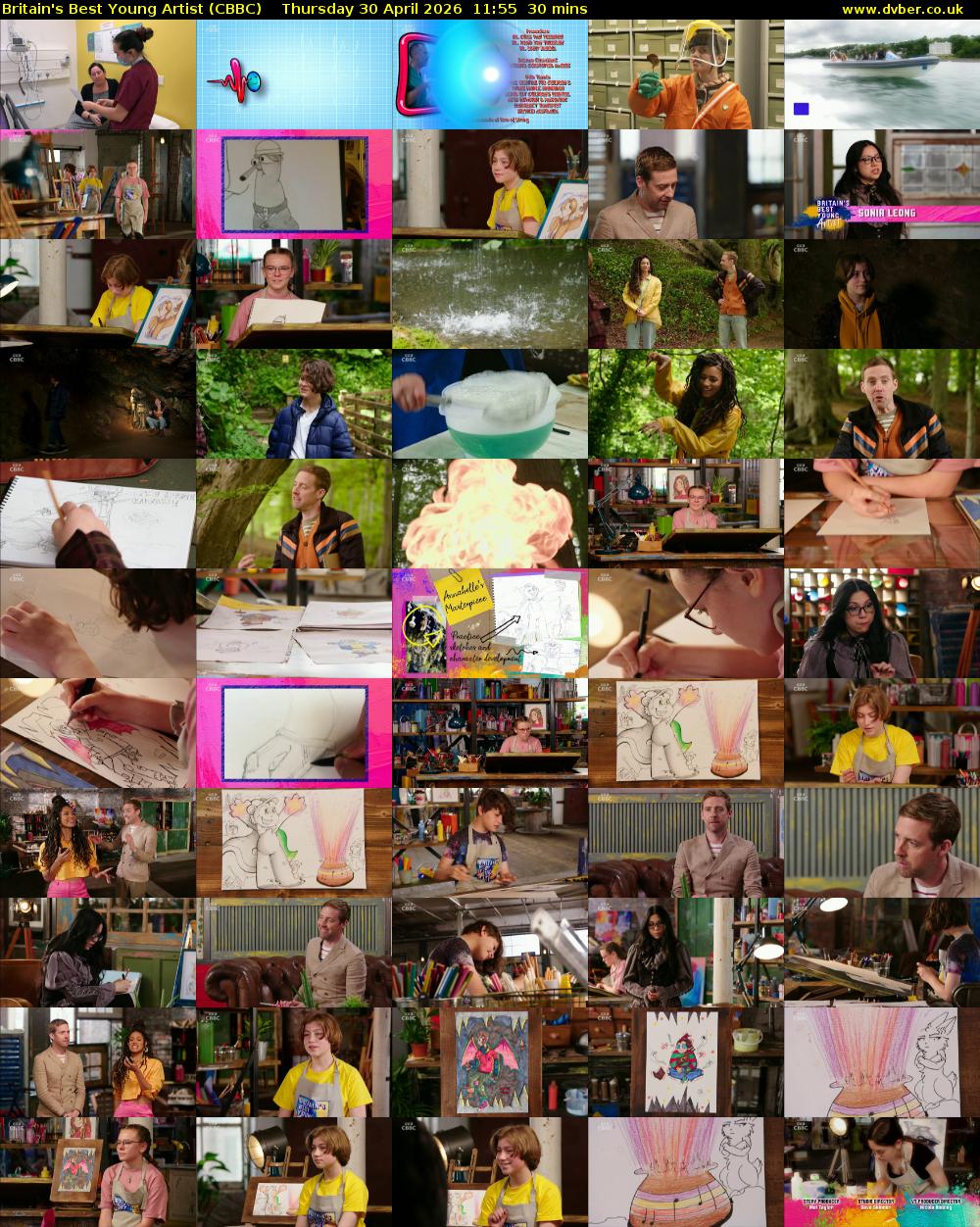 Britain's Best Young Artist (CBBC) Thursday 30 April 2026 11:55 - 12:25